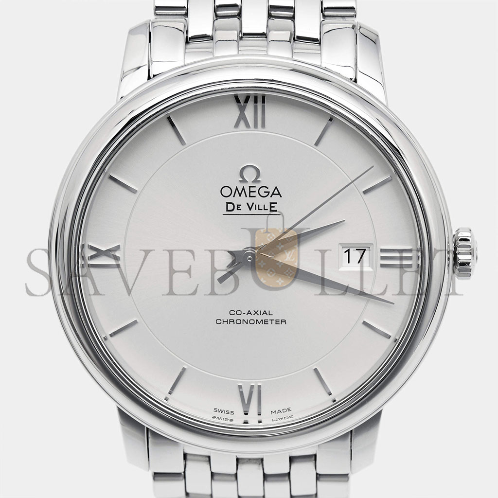 Om**a silver stainless steel de ville prestige watch 424.10.40.20.02.003